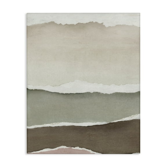 Stupell Industries Layered Torn Edges Illusion Canvas Wall Art design by Emma Peal, 20 x 16