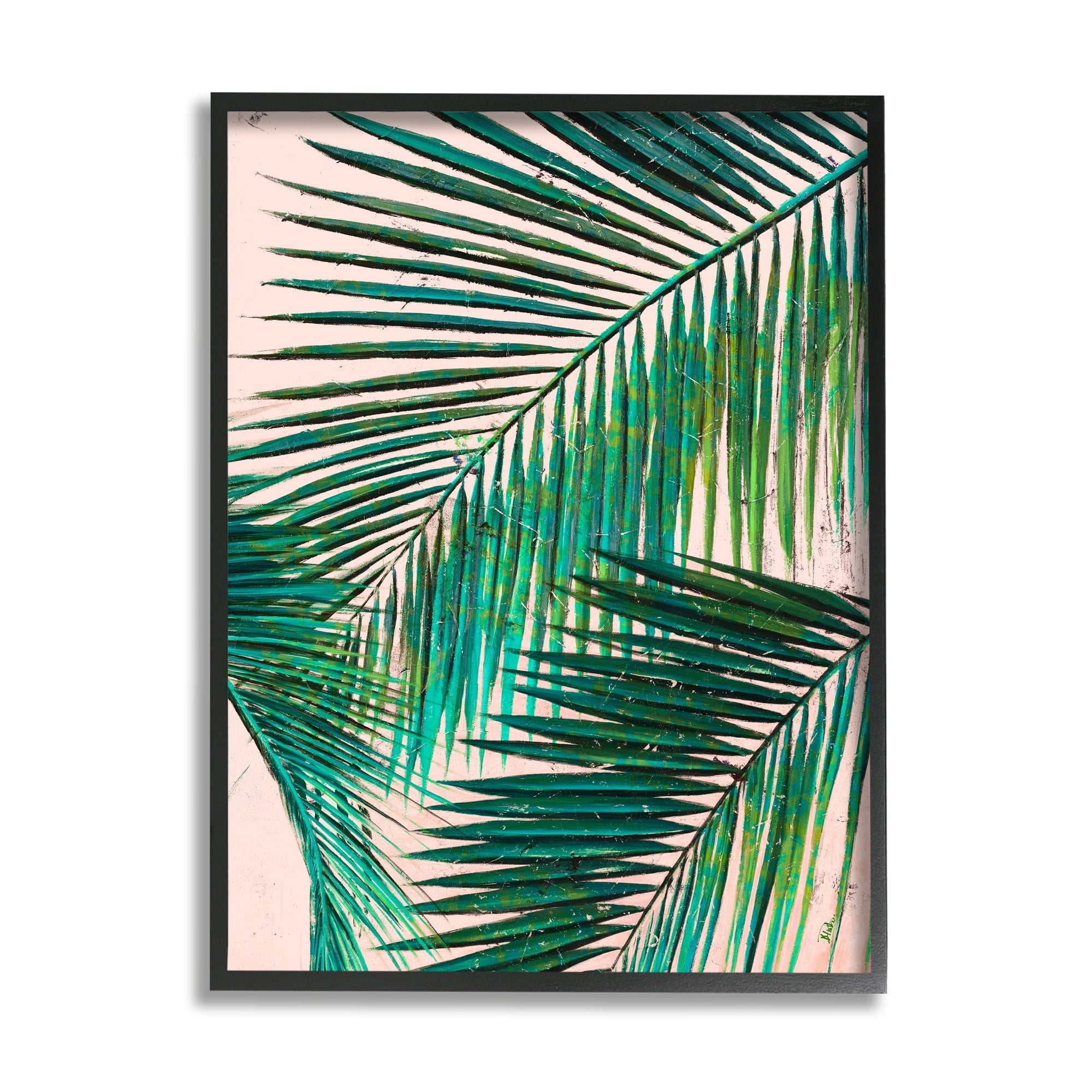 Stupell Industries Layered Tropical Plant Fronds over Pink Expressive Fronds, 11 x 14, Design by Patricia Pinto