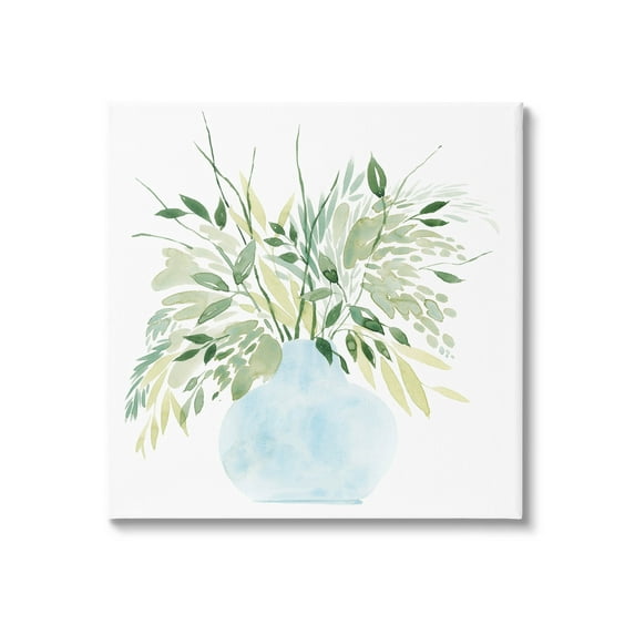 Stupell Industries Layered Watercolor Style Plant Leaves Graphic Art Gallery Wrapped Canvas Print Wall Art, Design by Grace Popp