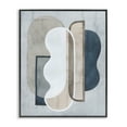 thumbnail image 1 of Stupell Industries Layered Wavy Shapes Abstract Painting Black Framed Art Print Wall Art, 24 x 30, 1 of 2