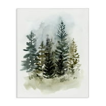Stupell Industries Layered Woodland Trees Botanical & Floral Painting Gallery Wrapped Canvas Art Print Wall Art, 16 x 20