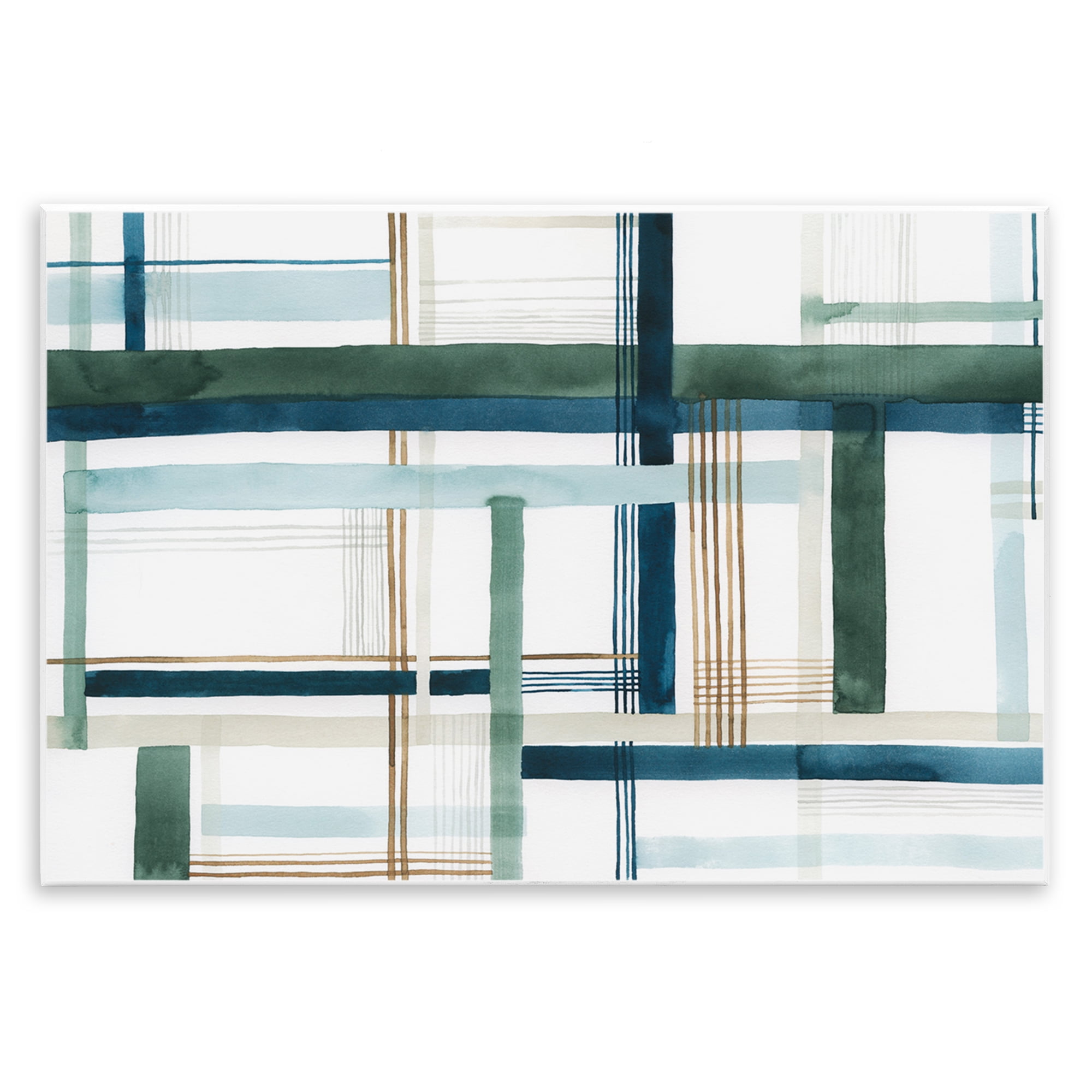 Stupell Industries Layered Woven Pattern Abstract Painting Unframed Art Print Wall Art, 19 x 13