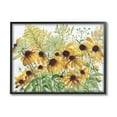 thumbnail image 1 of Stupell Industries Layered Yellow Daisy Blooms Wildflower Herb Sprouts Painting Black Framed Art Print Wall Art, Design by unknown, 1 of 5