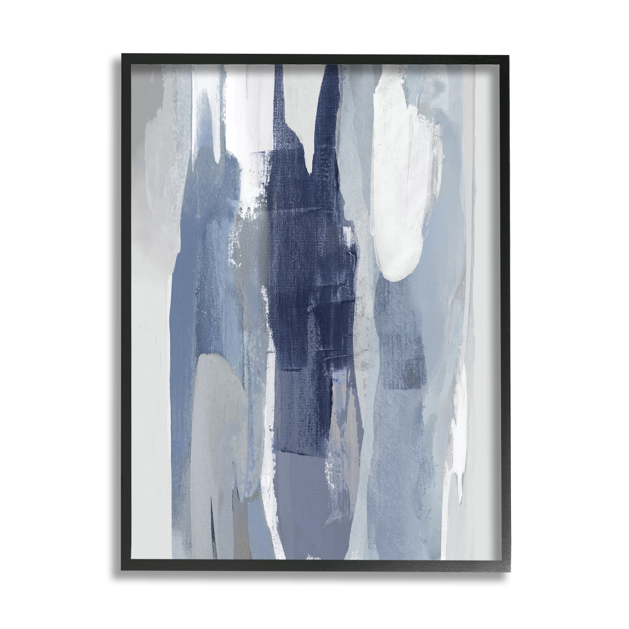 Stupell Industries Layers of Blue and White Abstract Movements, 11 x 14, Designed by Jackie Hanson
