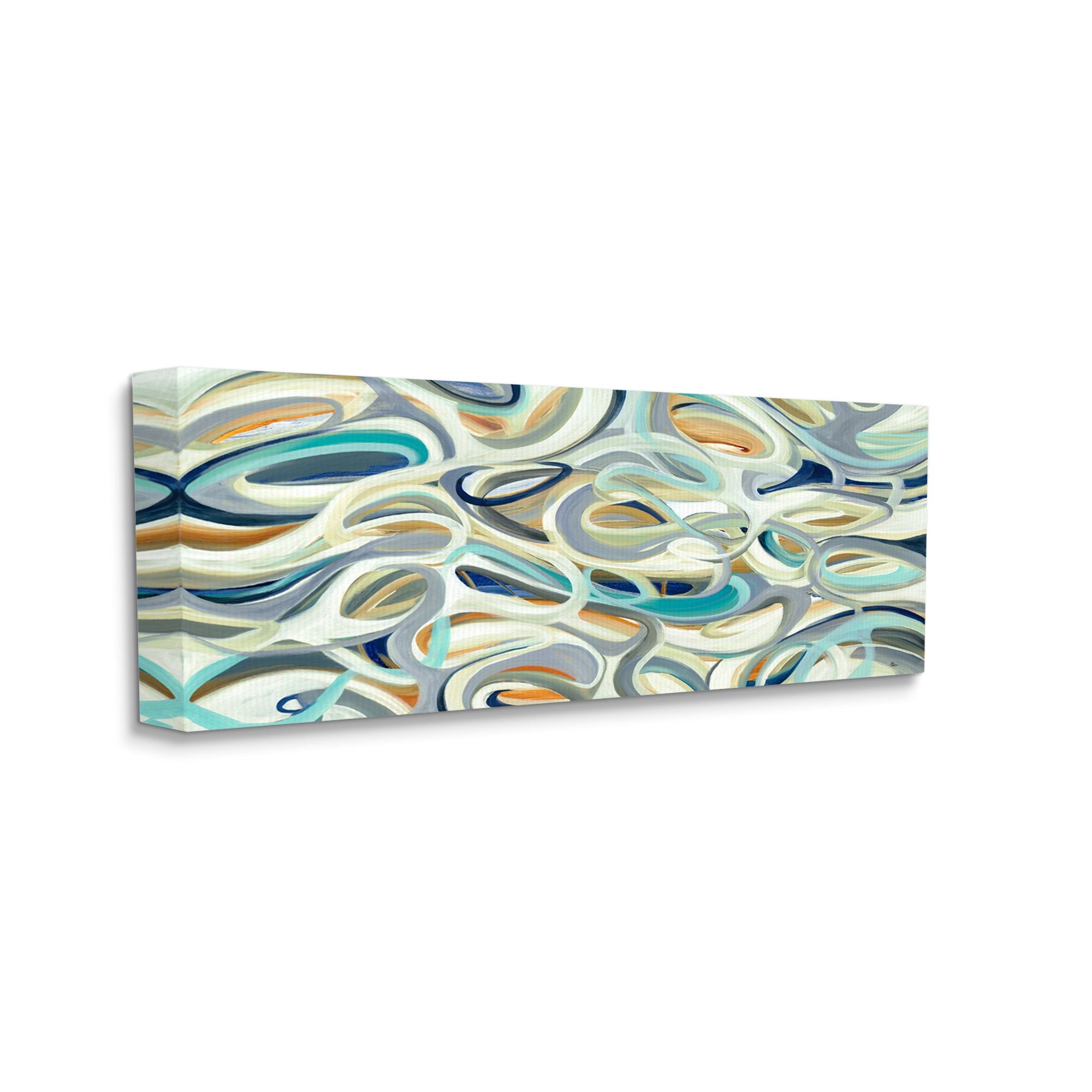 Stupell Industries Layers of Curved Lines Nautical Tone Abstract Movement, 17 x 40, Designed by Lisa Ridgers