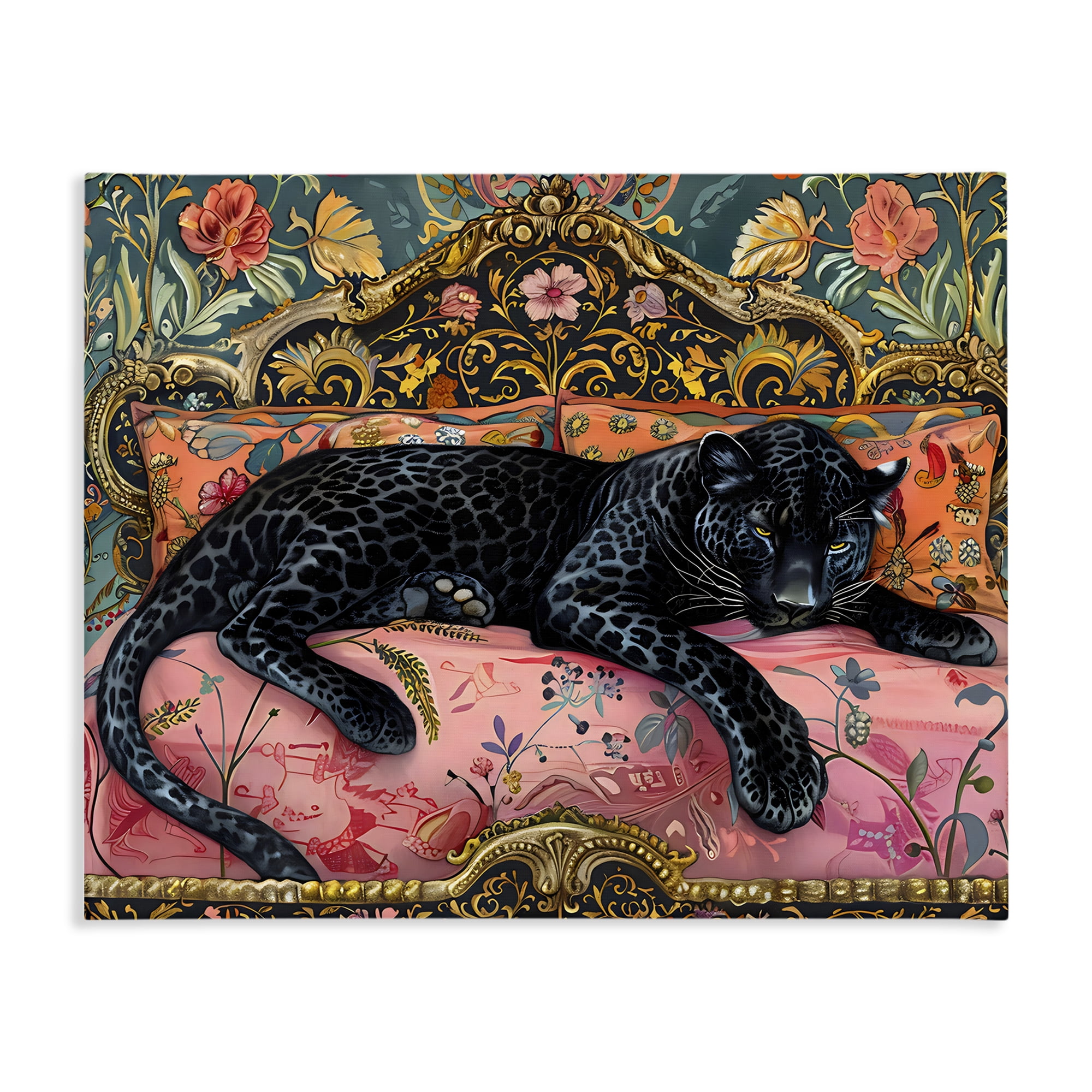 Stupell Industries Lazy Black Elegant Leopard Canvas Wall Art, design by Creative Studio