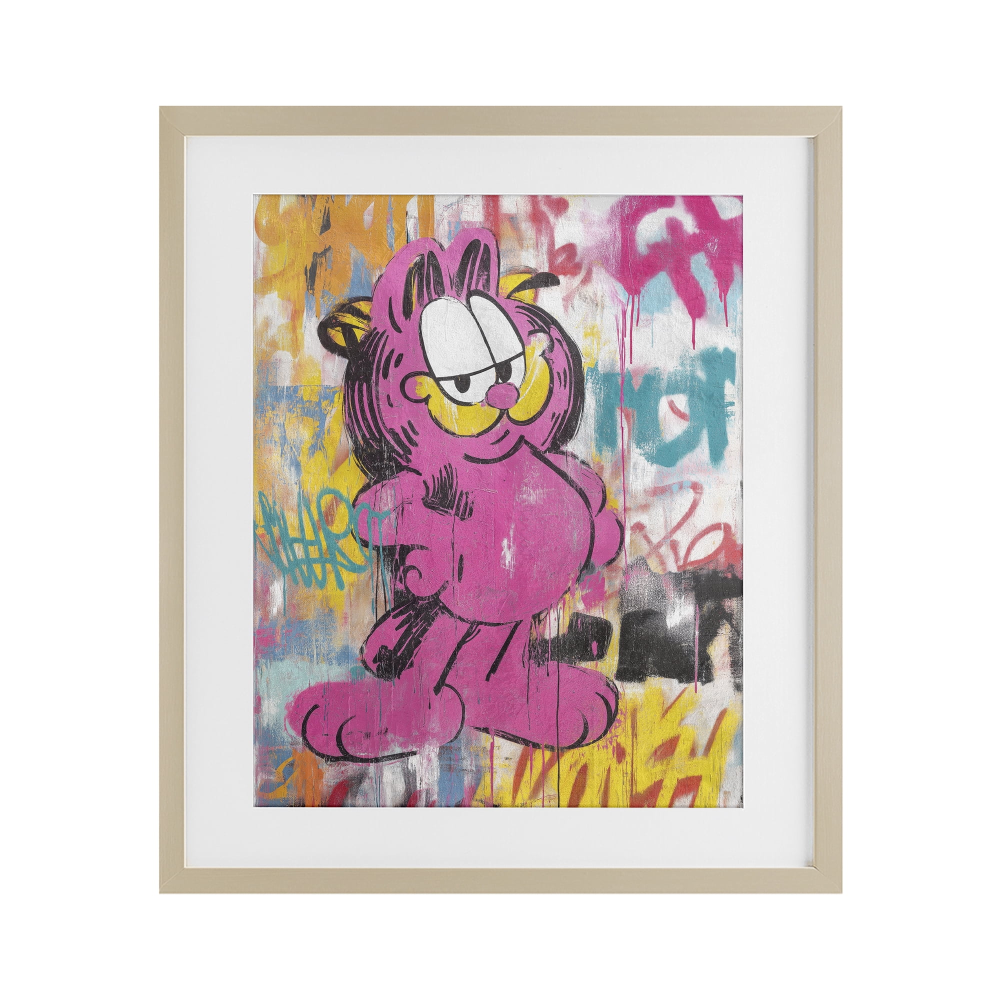 Stupell Industries Lazy Cat In City Modern Urban Birch Framed Print Under Glass, design by Svetlana Aleynikova