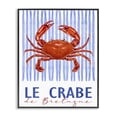 thumbnail image 1 of Stupell Industries Traditional Le Crabe Nautical Stripes Black Framed Giclee Art, 11 x 14, by Kim Allen, 1 of 8