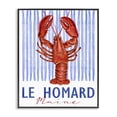thumbnail image 1 of Stupell Industries Traditional Le Homard Nautical Stripes Black Framed Giclee Art, 24 x 30, by Kim Allen, 1 of 8