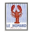 thumbnail image 1 of Stupell Industries Traditional Le Homard Nautical Stripes Gray Floating Frame Canvas Art, 25 x 31, by Kim Allen, 1 of 8