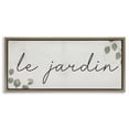 thumbnail image 1 of Stupell Industries Farmhouse Le Jardin Garden Brown Floating Frame Canvas Art, 25 x 11, by Lil' Rue, 1 of 8