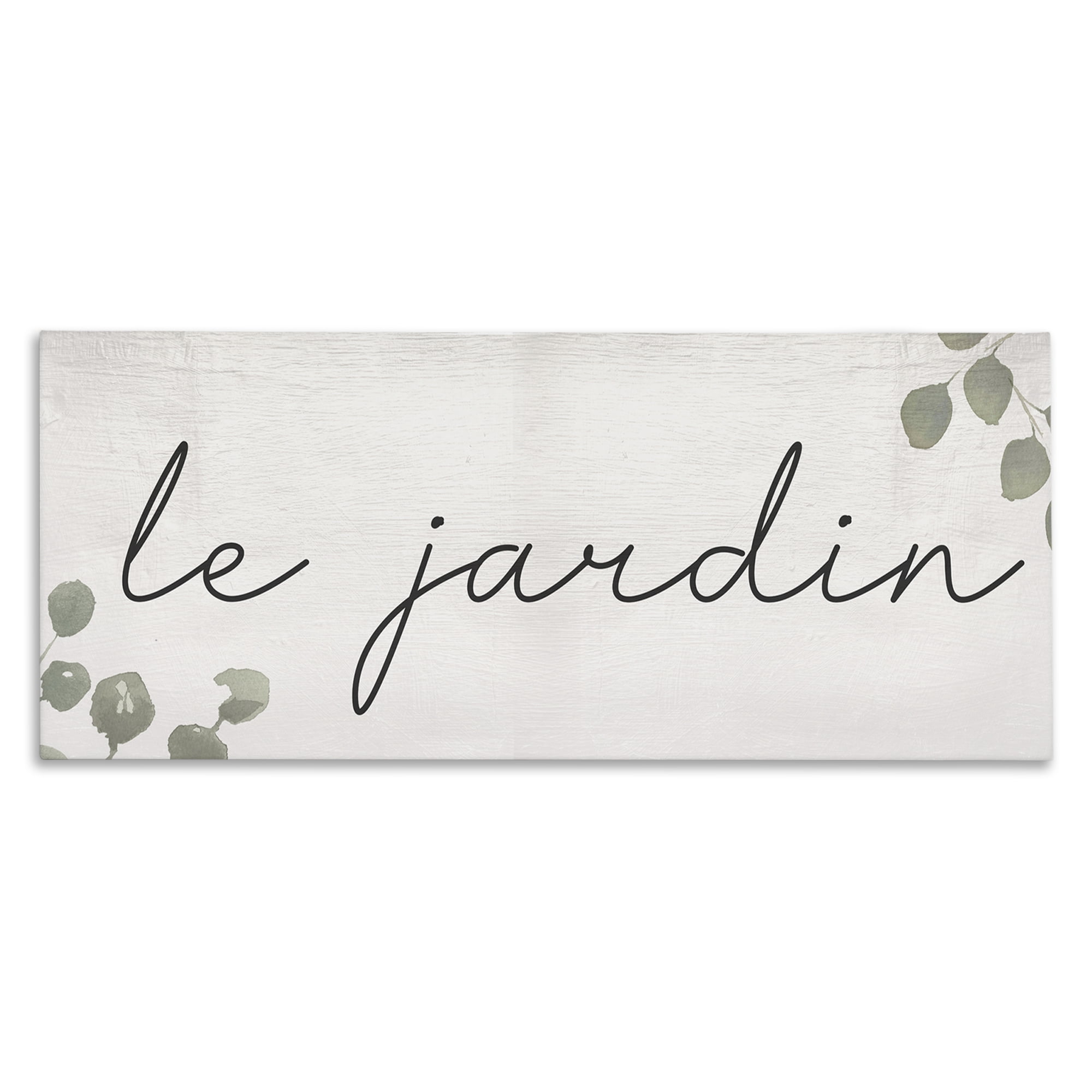 Stupell Industries Le Jardin Garden Plants & Flowers Painting Wrapped Canvas Art Print Wall Art, 24 x 10