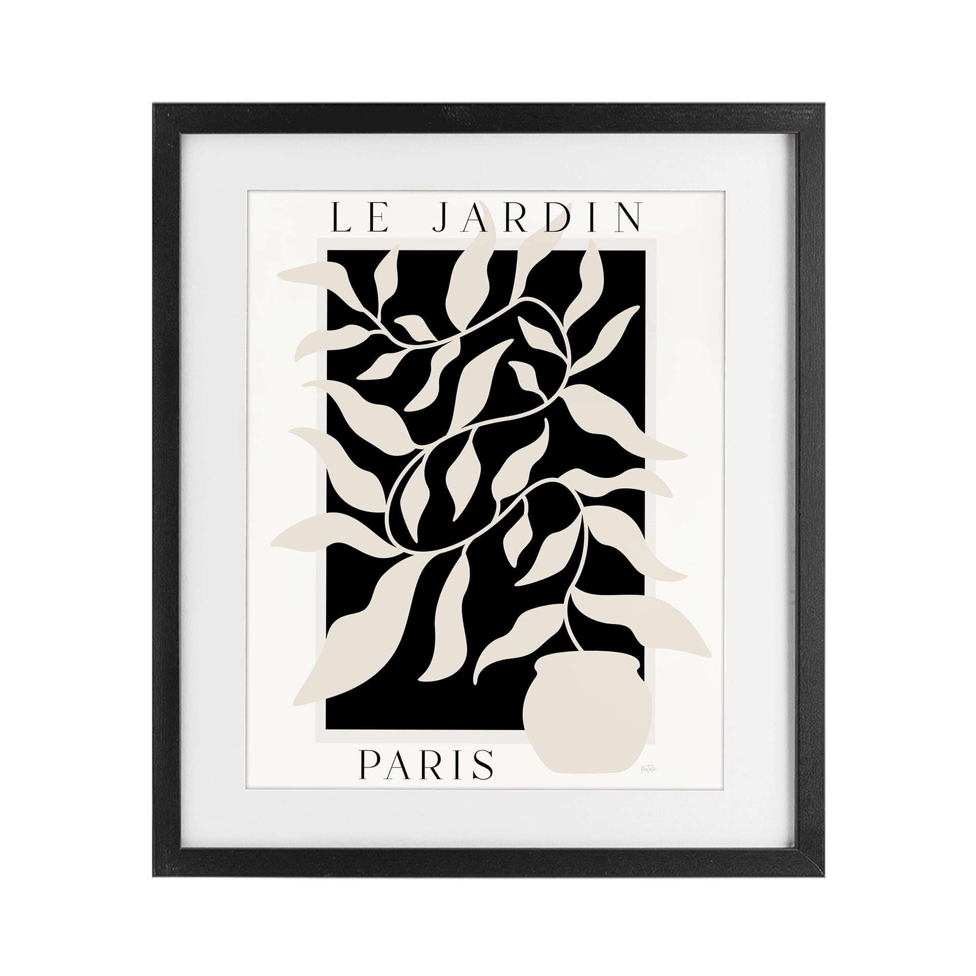 Stupell Industries Le Jardin Paris Botanicals Black Framed Print Under Glass, design by Natalie Carpentieri