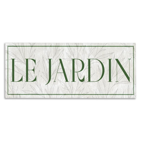 Stupell Industries Le Jardin on Minimal Leaves Canvas Wall Art design by Lil' Rue, 17 x 40