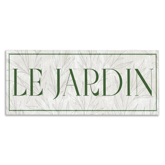 Stupell Industries Le Jardin on Minimal Leaves Canvas Wall Art design by Lil' Rue, 20 x 48