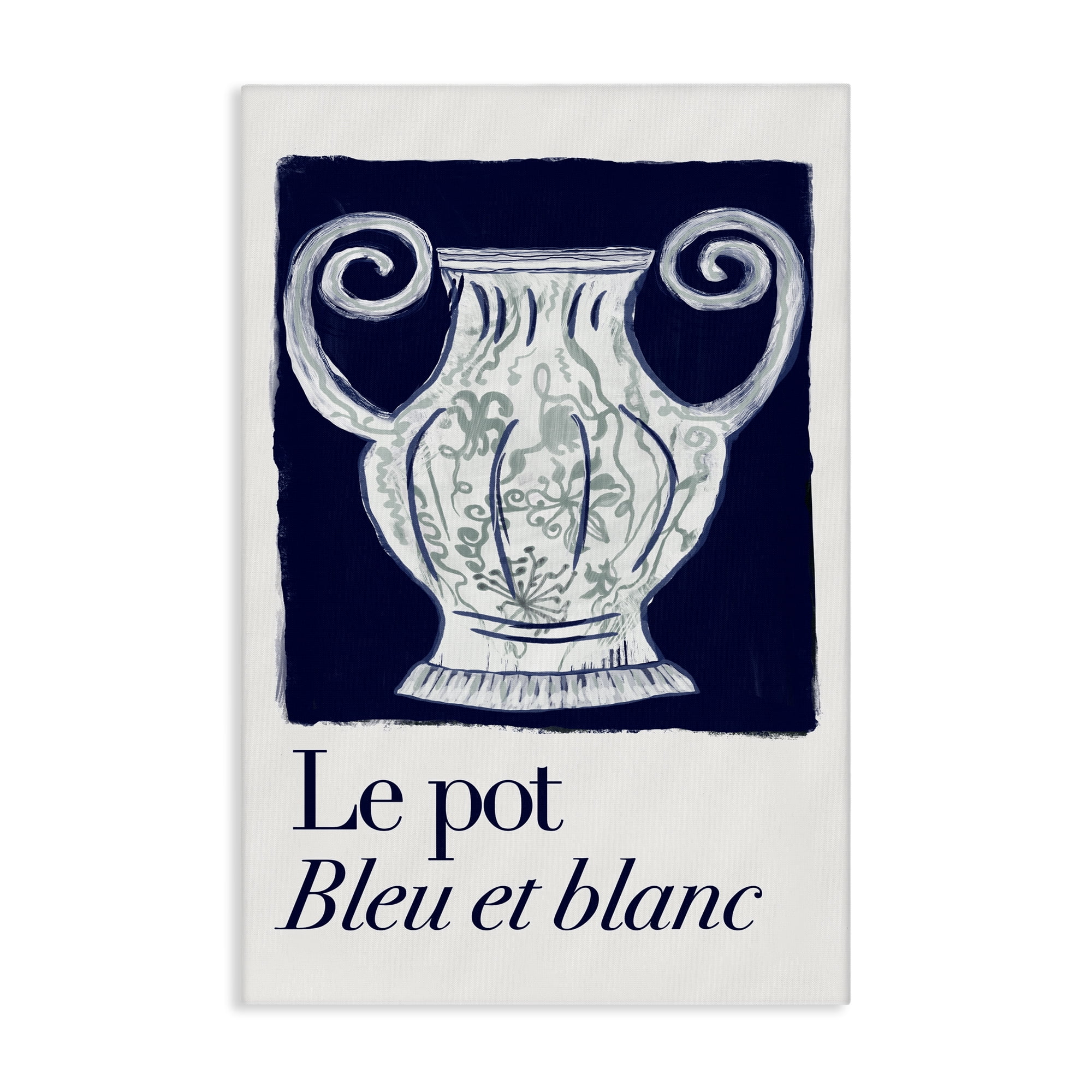 Stupell Industries Le Pot Ornate Vase History & Language Painting Wrapped Canvas Art Print Wall Art, 24 x 36