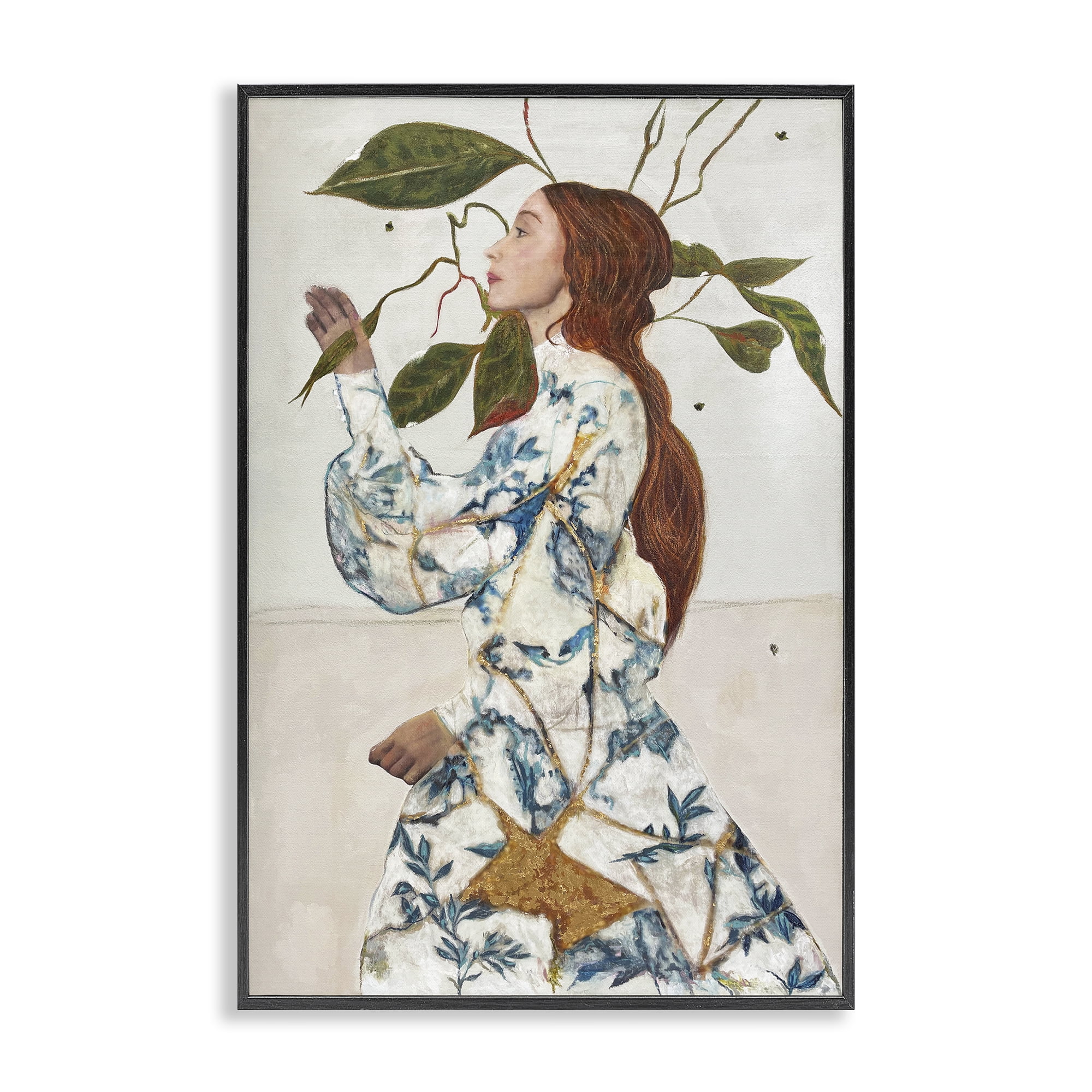 Stupell Industries Le Voyage Fantastique Portrait Black Framed Giclee Art, design by Karenina Fabrizzi