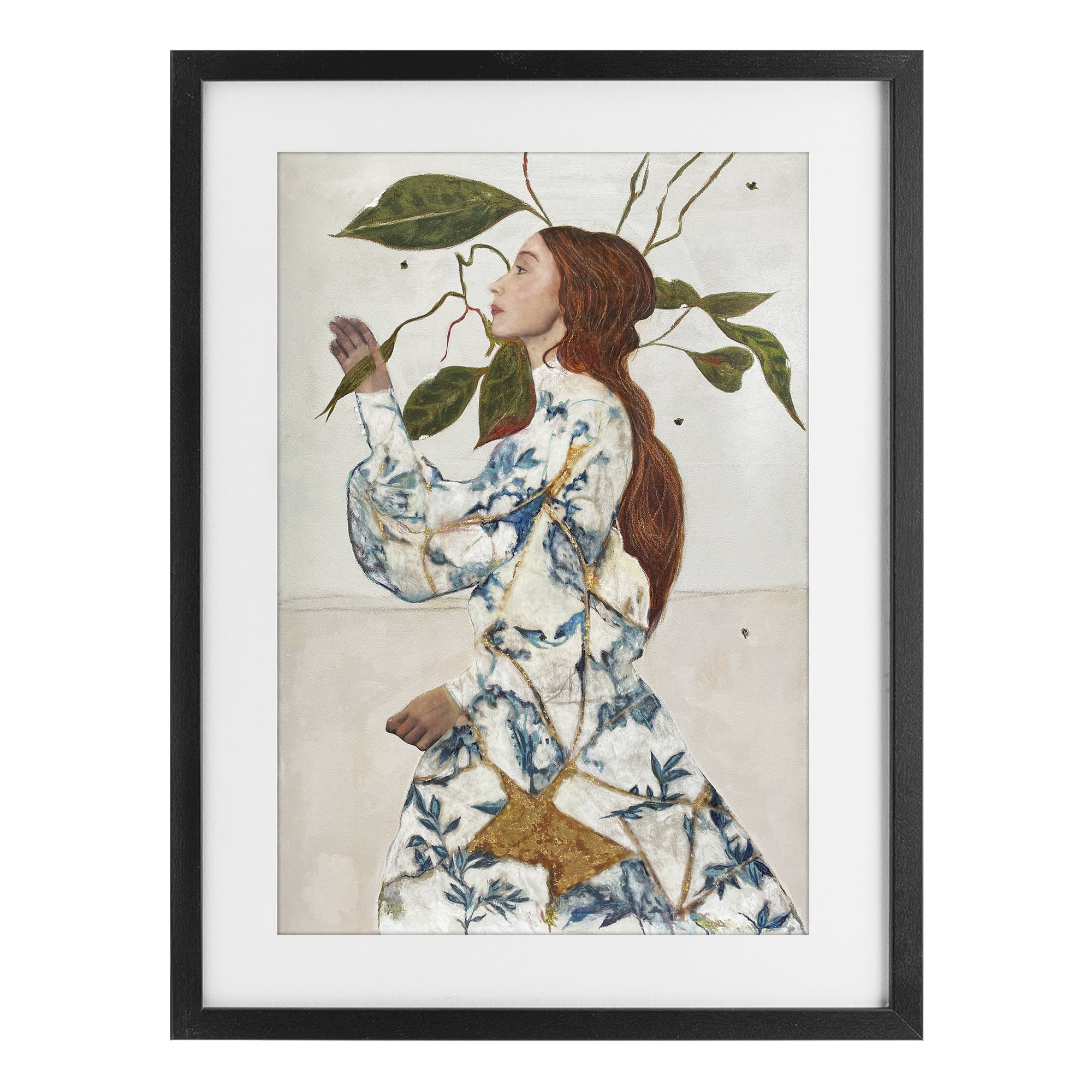 Stupell Industries Le Voyage Fantastique Portrait Black Framed Print Under Glass, design by Karenina Fabrizzi