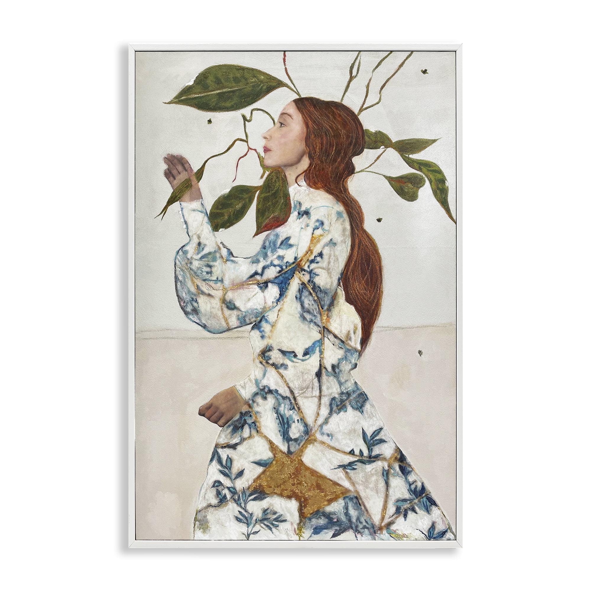 Stupell Industries Le Voyage Fantastique Portrait White Framed Giclee Art, design by Karenina Fabrizzi