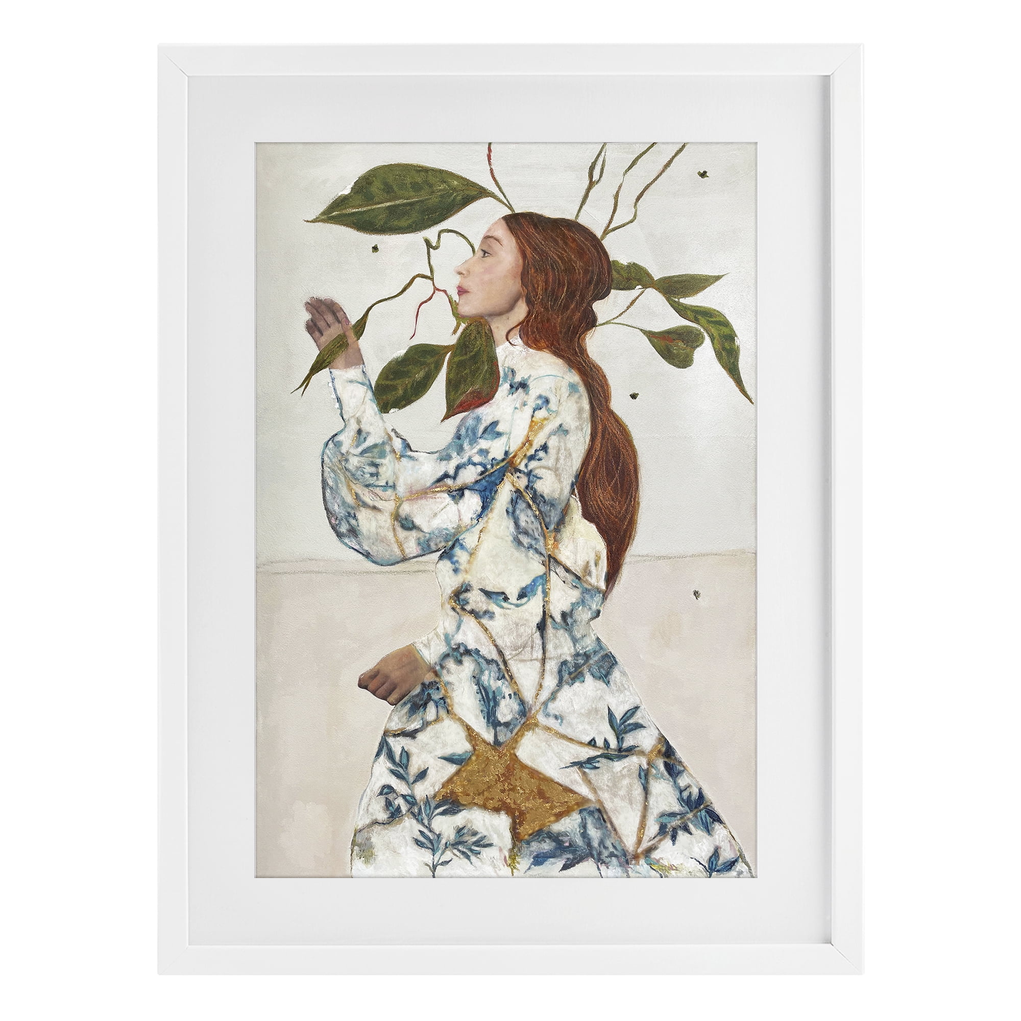 Stupell Industries Le Voyage Fantastique Portrait White Framed Print Under Glass, design by Karenina Fabrizzi
