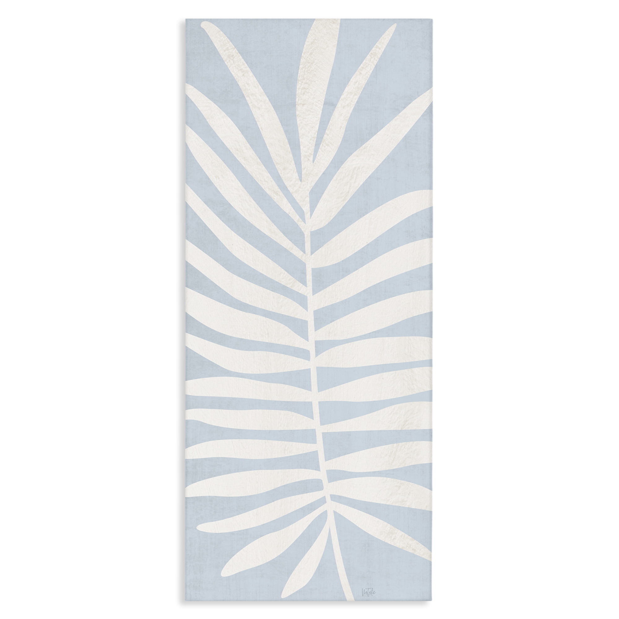 Stupell Industries Leaf Silhouette on Sky Blue Canvas Wall Art, design by Natalie Carpentieri