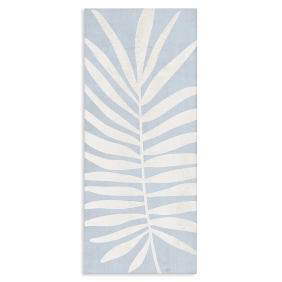 Stupell Industries Modern Leaf Silhouette on Sky Blue Canvas Art, 10 x 24, by Natalie Carpentieri