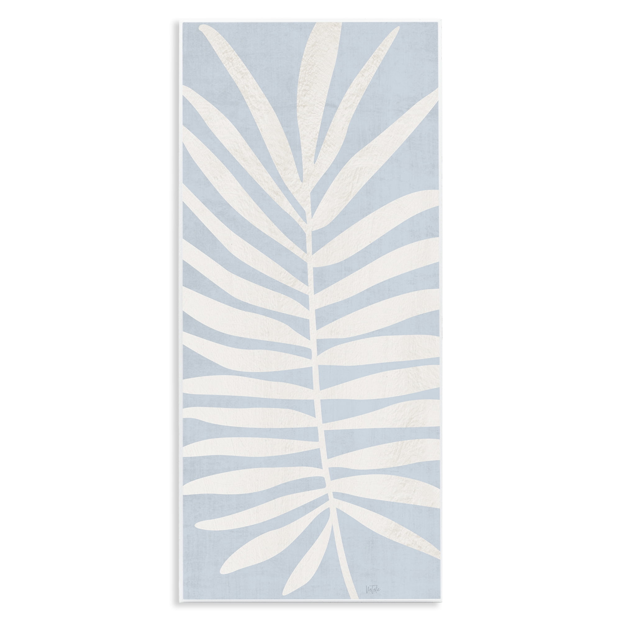 Stupell Industries Leaf Silhouette on Sky Blue Wall Plaque Art, design by Natalie Carpentieri