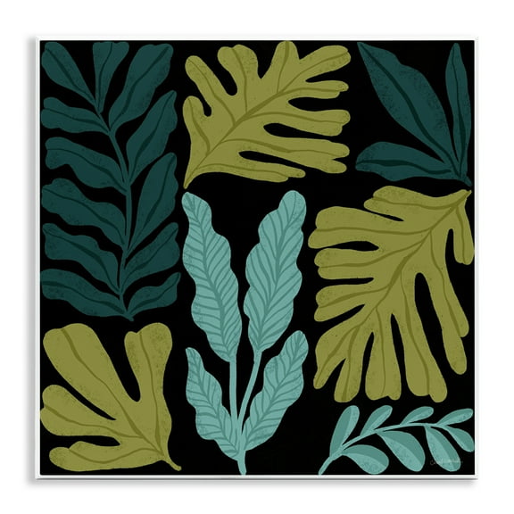 Stupell Industries Leaf Sprigs Collage Plants & Flowers Painting Unframed Art Print Wall Art, 12 x 12