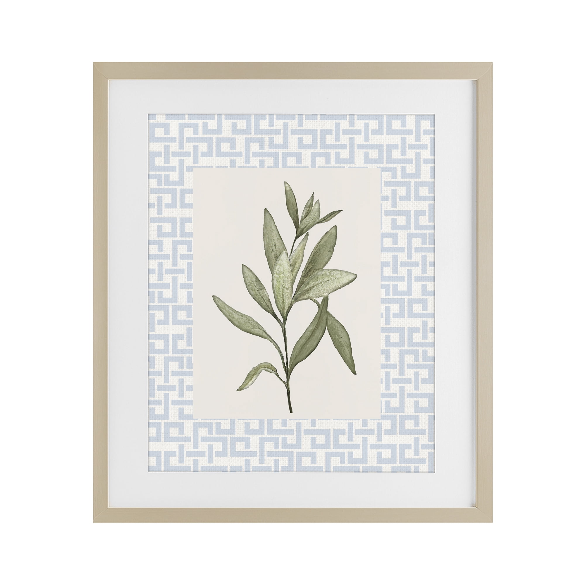 Stupell Industries Leafy Fresh Herb Birch Framed Print Under Glass, design by Diannart