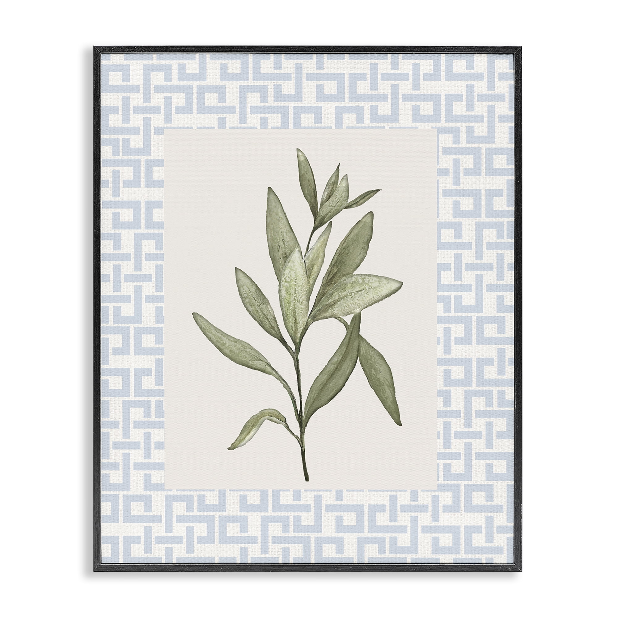 Stupell Industries Leafy Fresh Herb Black Framed Giclee Art, design by Diannart