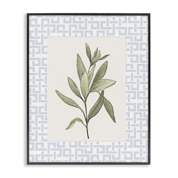 Stupell Industries Transitional Leafy Fresh Herb Black Framed Giclee Art, 16 x 20, by Diannart