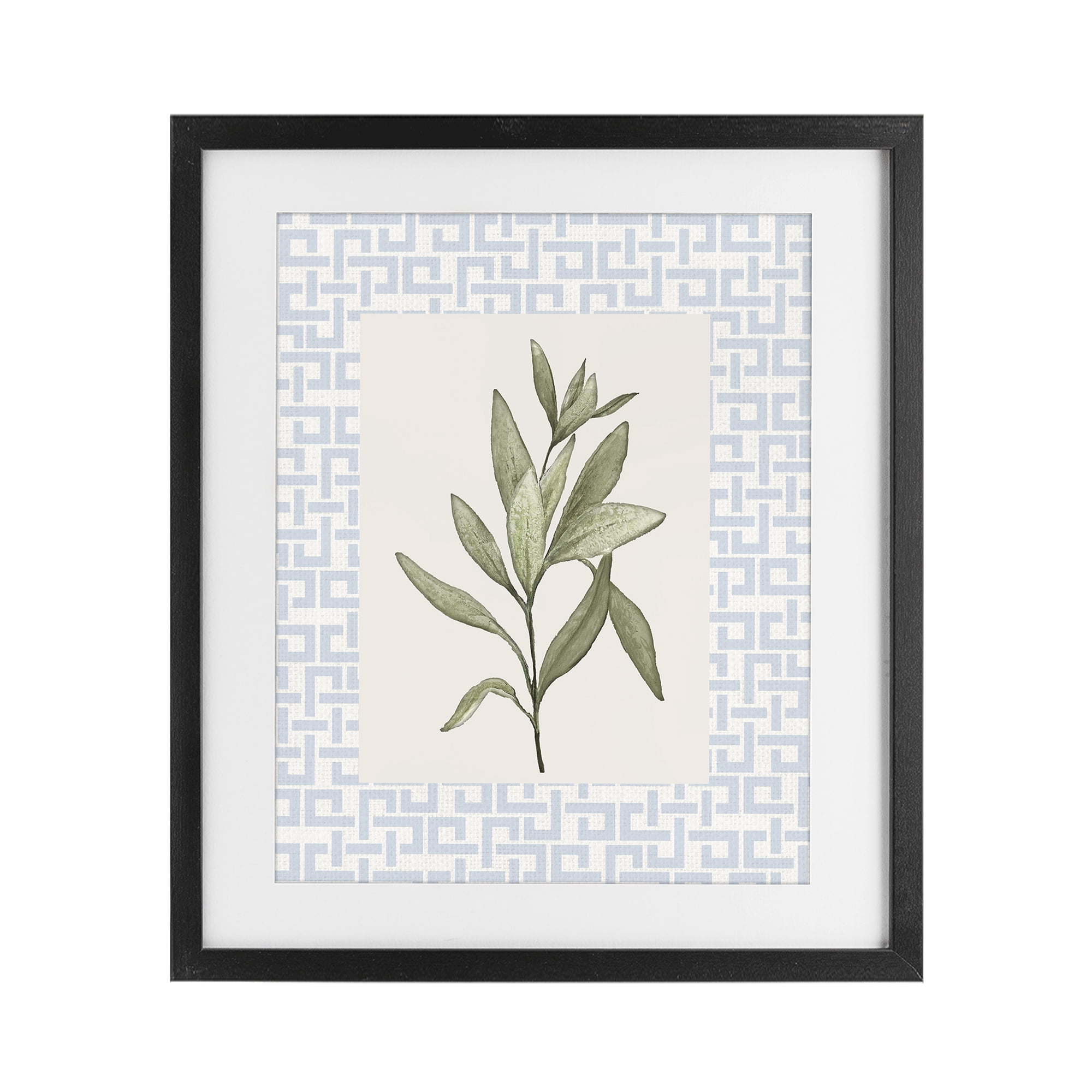 Stupell Industries Leafy Fresh Herb Black Framed Print Under Glass, design by Diannart