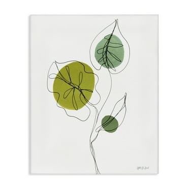 Stupell Industries Leafy Garden Delight Botanical & Floral Painting Gallery Wrapped Canvas Art Print Wall Art, 16 x 20
