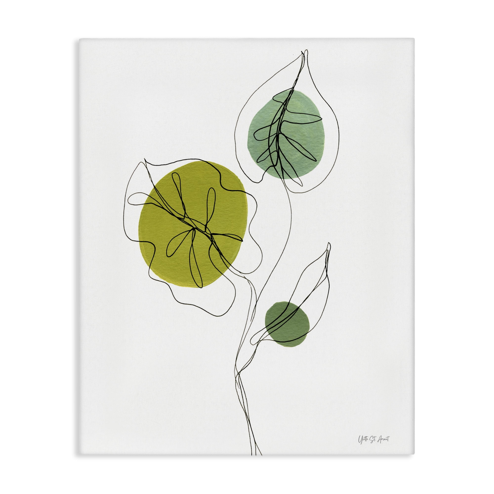 Stupell Industries Leafy Garden Delight Botanical & Floral Painting Gallery Wrapped Canvas Art Print Wall Art, 24 x 30