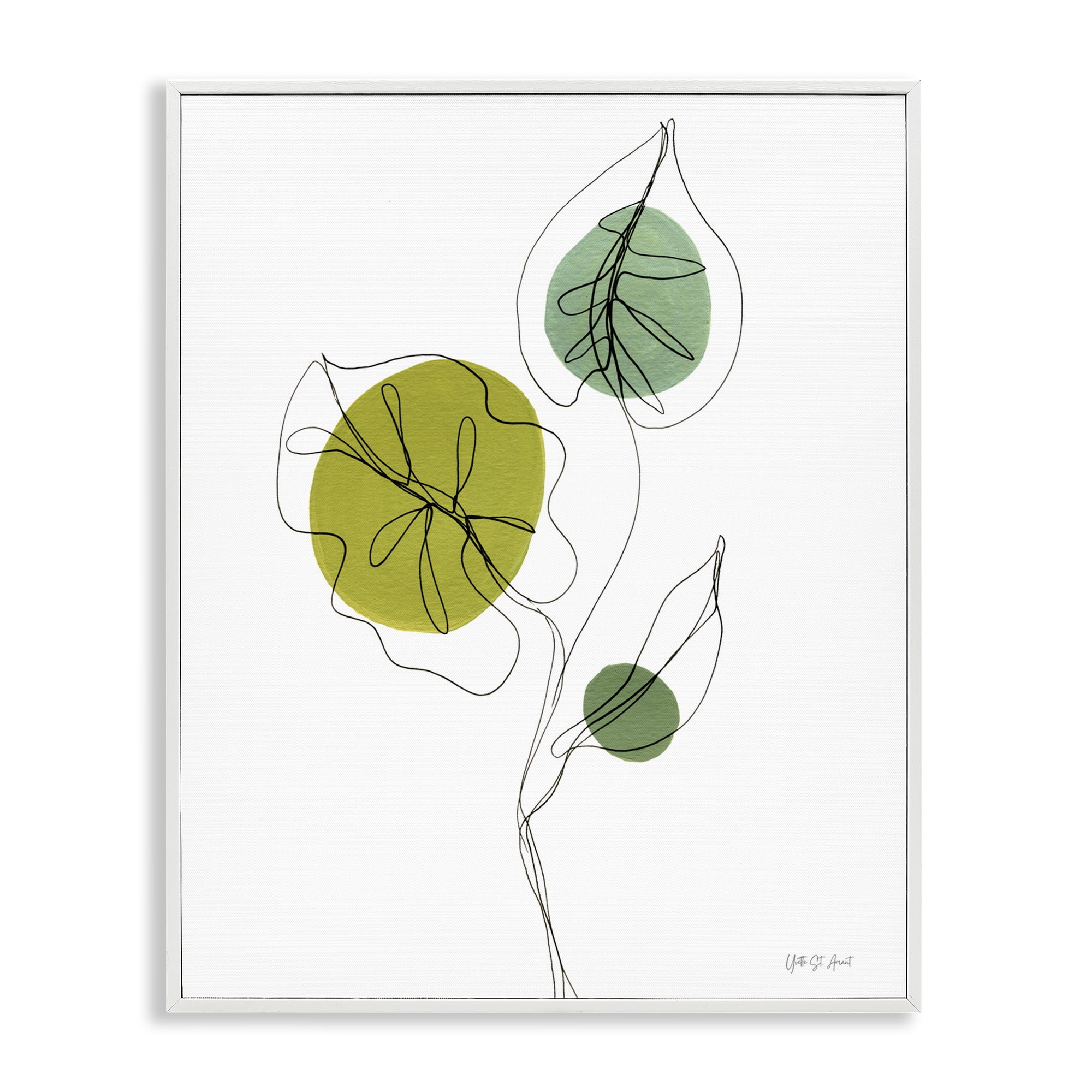 Stupell Industries Leafy Garden Delight Botanical & Floral Painting White Framed Art Print Wall Art, 16 x 20