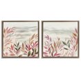 thumbnail image 1 of Stupell Industries Leafy Muted Subtlety 2 Piece Brown Framed Floater Canvas Set design by Mona Grace, 25 x 25, 1 of 9