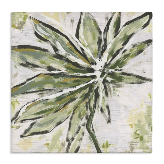 Stupell Industries Leafy Organic Palm Canvas Wall Art design by June Erica Vess, 17 x 17