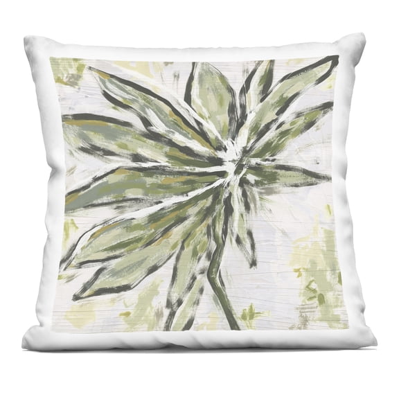 Stupell Industries Leafy Organic Palm Decorative Printed Throw Pillow design by June Erica Vess, 18 x 7 x 18