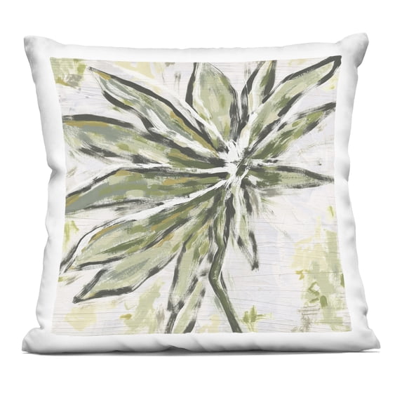 Stupell Industries Leafy Organic Palm Decorative Printed Throw Pillow design by June Erica Vess, 18 x 7 x 18