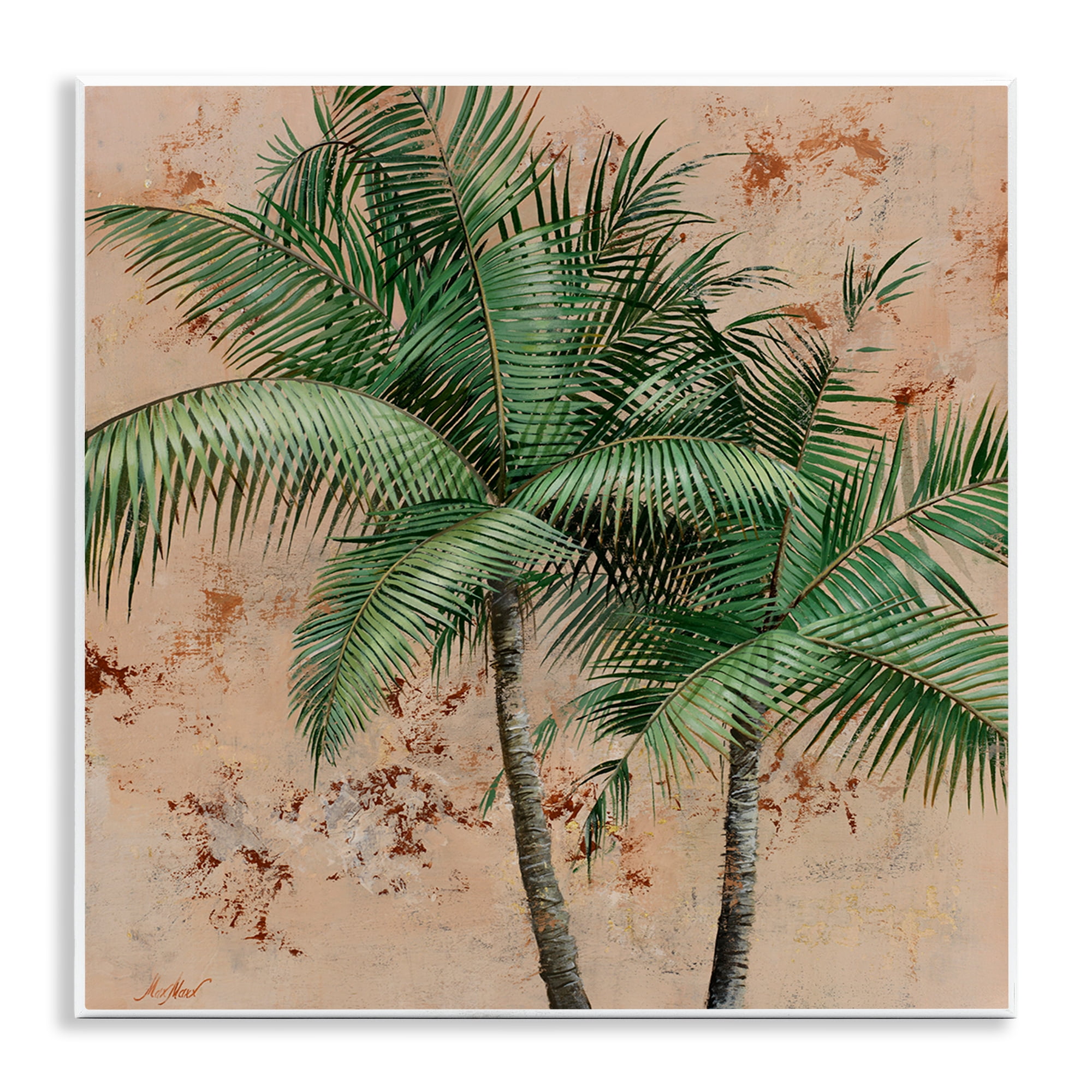 Stupell Industries Leafy Palm Fronds Botanical & Floral Painting ...