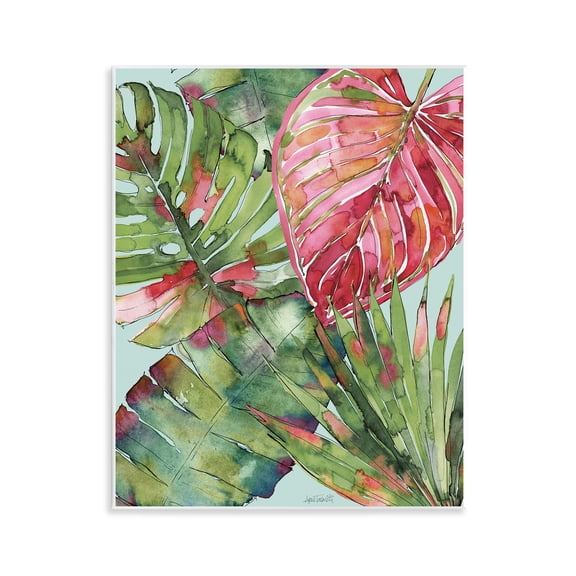 Stupell Industries Leafy Palm Springs Wall Plaque Art design by Anne Tavoletti, 14 x 11