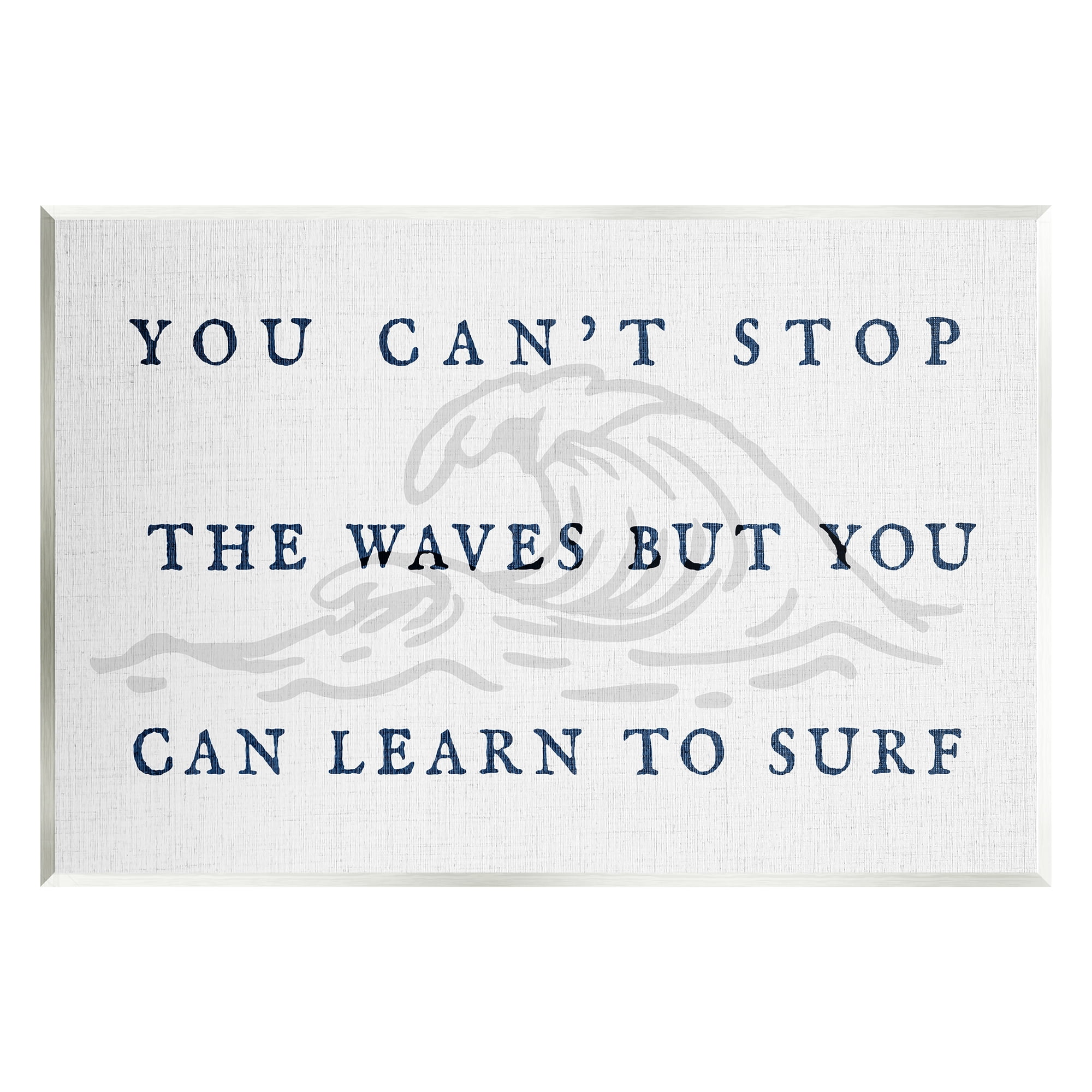 Stupell Industries Learn to Surf Inspirational Landscape Painting Unframed Art Print Wall Art, 15 x 10