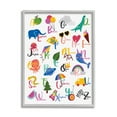thumbnail image 1 of Stupell Industries Learning Alphabet Letters Various Animals Food Things Framed Wall Art, 16 x 20, Design by Louise Allen, 1 of 8