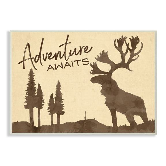 Stupell Industries Leave No Trace Rabbit Animal Forest Brown Textured Design Wall Plaque by The Saturday Evening Post