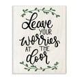 thumbnail image 1 of Stupell Industries Leave Your Worries at the Door Quote Family Greeting Wall Plaque Design by Fearfully Made Creations, 1 of 6