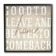 thumbnail image 1 of Stupell Industries Leave and Comeback Home Phrase Inspirational Family Black Framed by Daphne Polselli, 1 of 5
