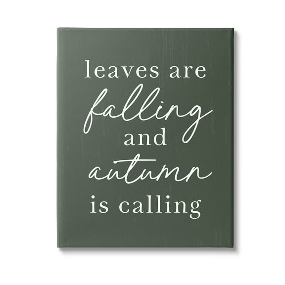 Stupell Industries Leaves Are Falling Holiday Painting Gallery Wrapped Canvas Art Print Wall Art, 16 x 20