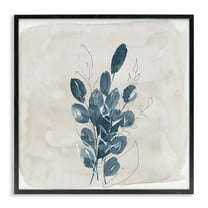 Stupell Industries Leaves In Summer Plants & Flowers Painting Black Framed Art Print Wall Art, 12 x 12