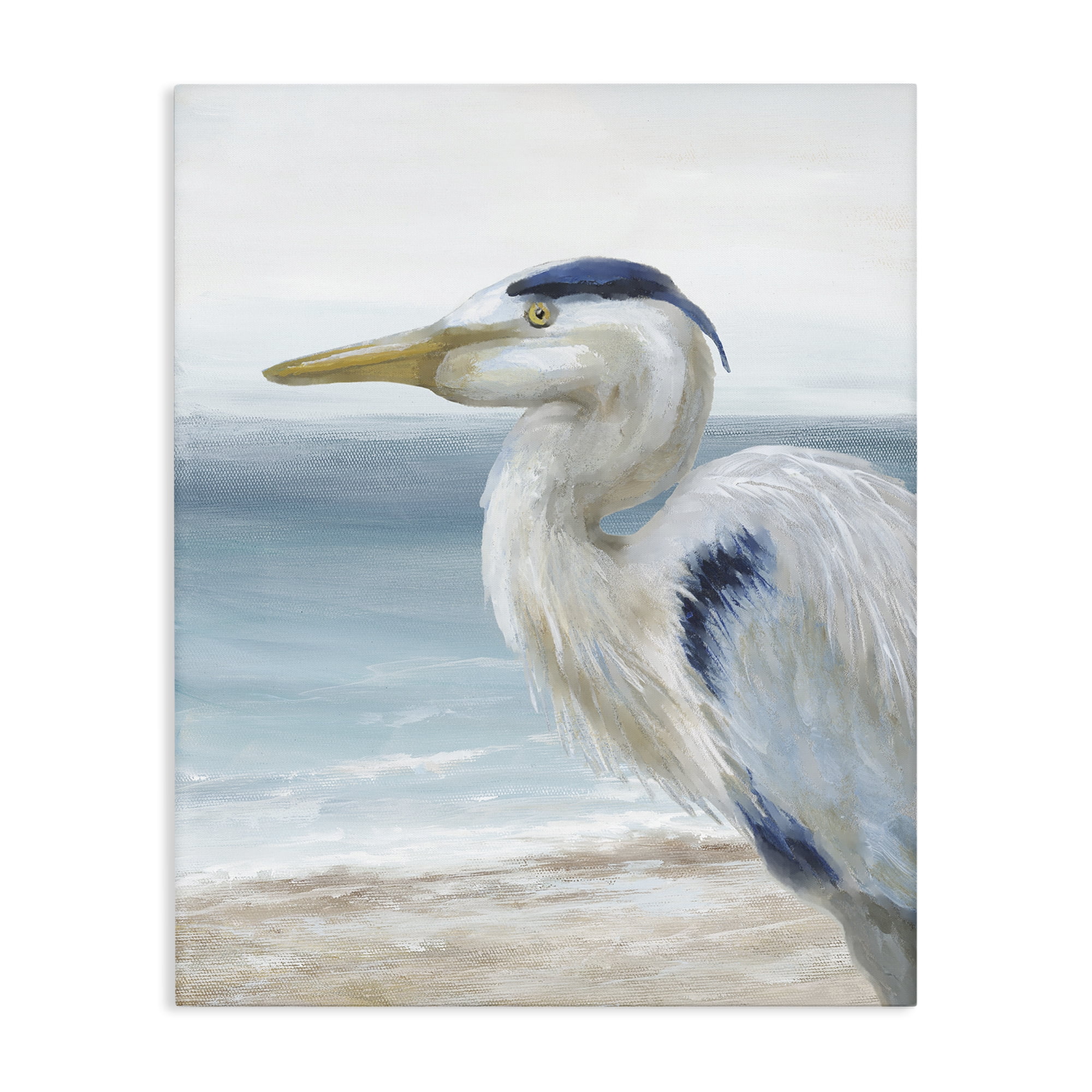 Stupell Industries Left Gazing Heron Canvas Wall Art, design by Nan