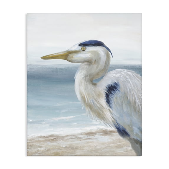 Stupell Industries Rustic Lodge Left Gazing Heron Canvas Art, 36 x 48, by Nan